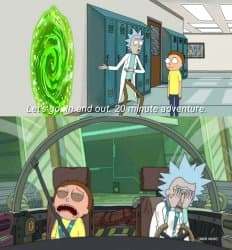 minute adventure rick morty