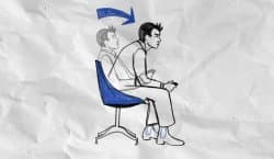 Lean forward in your chair