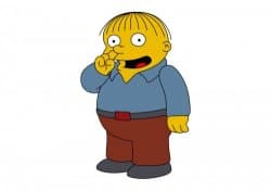 The Simpsons Ralph Wiggum Picking His Nose